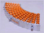 Trackwheel is designed for handling conveyor curves and bends.