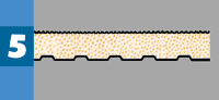 Textured Skin combine with one of the skins that is embossed during the process and the second skin of either flexible or rigid materials.