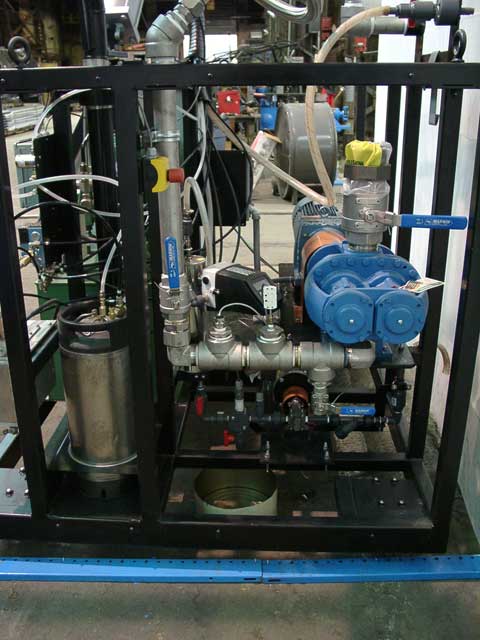Dispensing unit components are mounted for easy servicing.