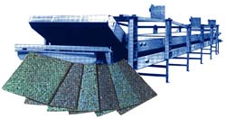Kornylak manufactures Rebonder for continues production of bonded carpet underlayment.