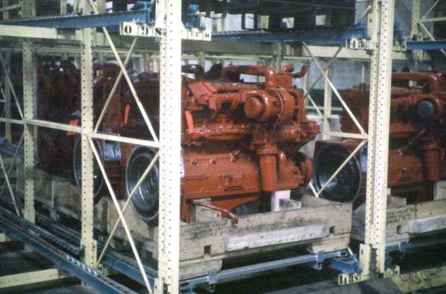 Caterpillar uses Palletflo live storage racks for completed motors.