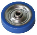 Blue Palletflo wheels are designed for use in cool rooms.