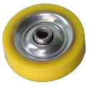 Yellow Palletflo wheels are designed with NO hysteresis. These wheels can be used for push back systems.