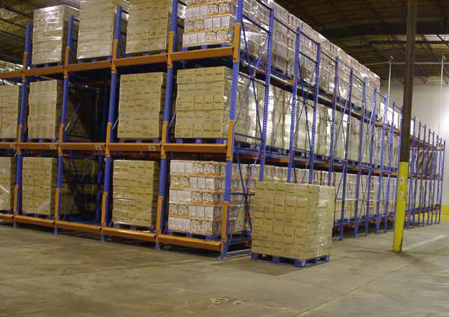 The Palletflo rails have been used in racks as long as 120 feet with out any problems.