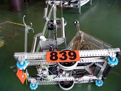 This is the bottom view of the Agawam High School robot.