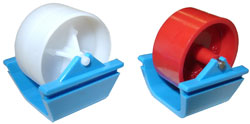 Kornylak's Mini-Wheels are for lightweight conveyors such as carton flow and gravity flow racks.