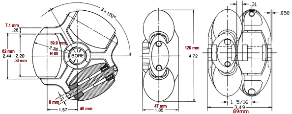 Omniwheel 2530 series specifications