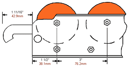 Superwheel and gravity section dimensions