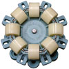 Transdisc is light in weight, yet heavy duty, multi directional wheel.