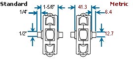 Standard and Metric Dimensions for the Axled Transwheel