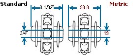 Standard and Metric Dimensions for the Sprocketed Transwheel