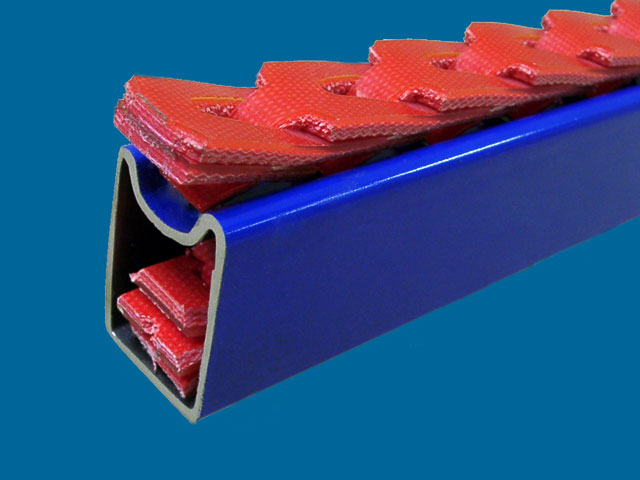 This is a picture of a link type Zipflo belt with the tubular support housing.